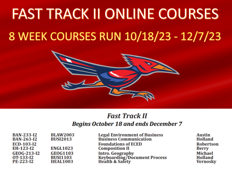 FAST TRACK II courses starting Oct. 18