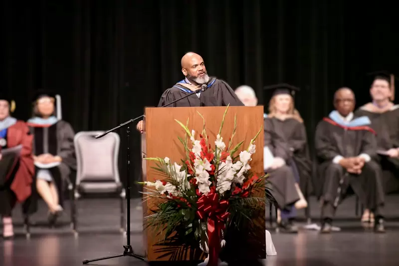 Capers delivers the 2025 Commencement Speech for AR County
