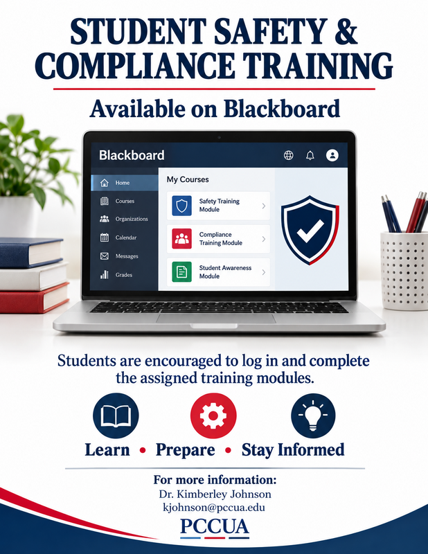 Student Safety and Compliance Training Available on Blackboard